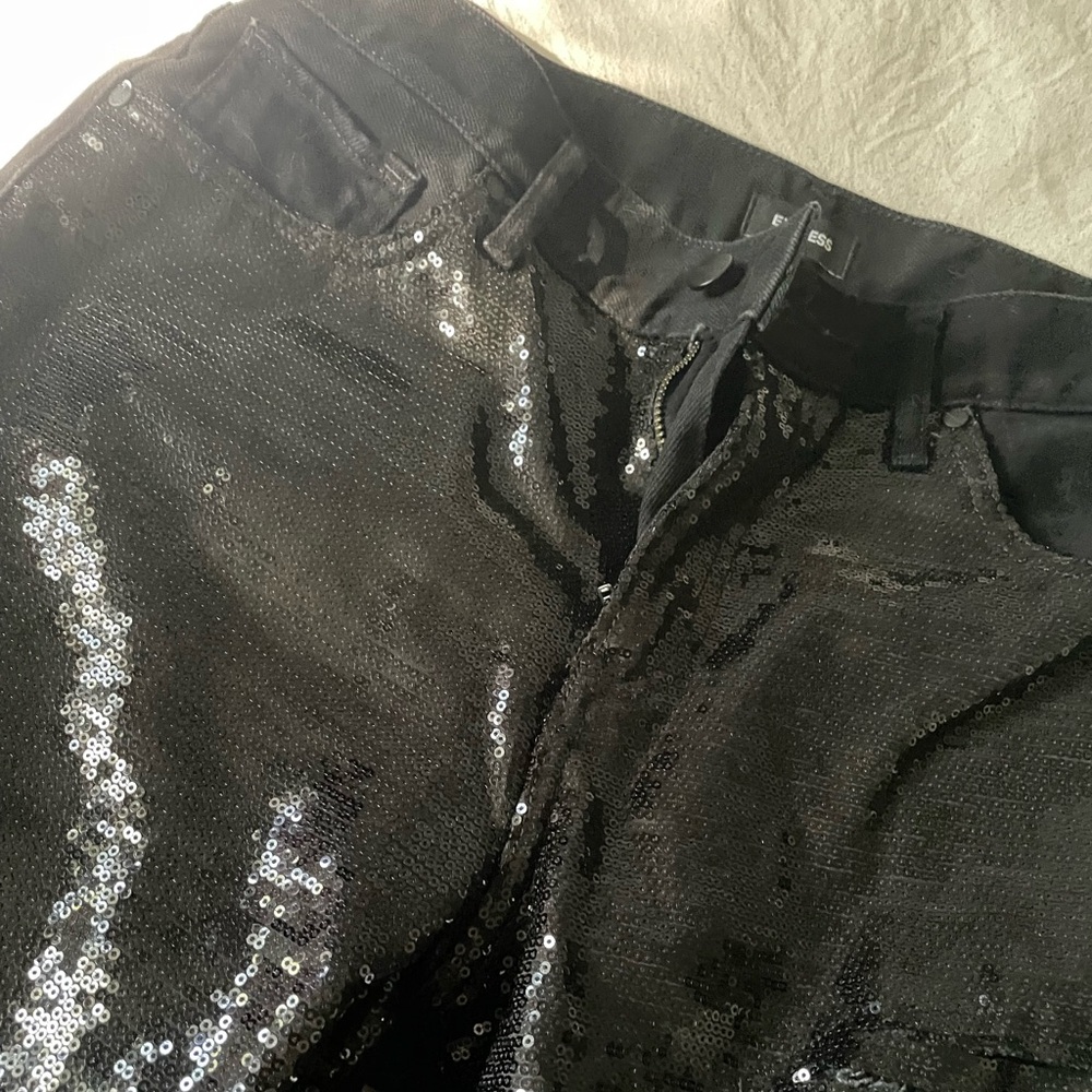 Express Black High-Rise Straight Ankle Pants - Picture 5 of 8